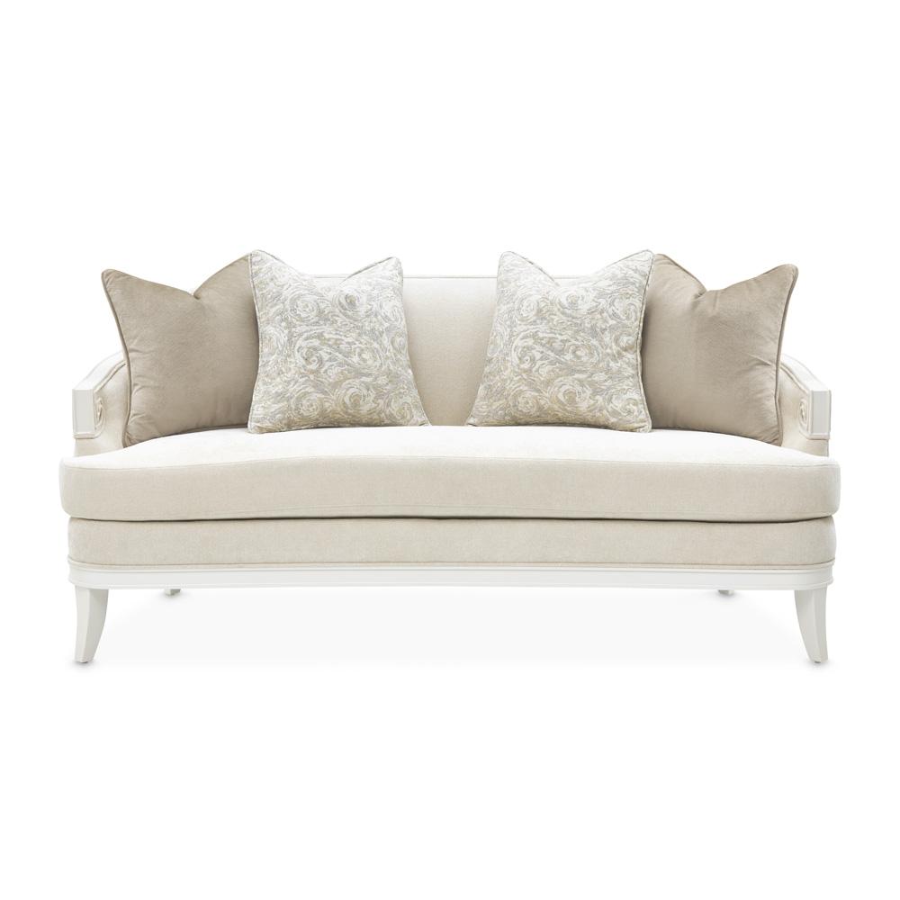 AICO by Michael Amini - La Marisia Chenille Loveseat - Tranquil/Creamy Pearl - 9089825-TRQUL-124 veiw 4