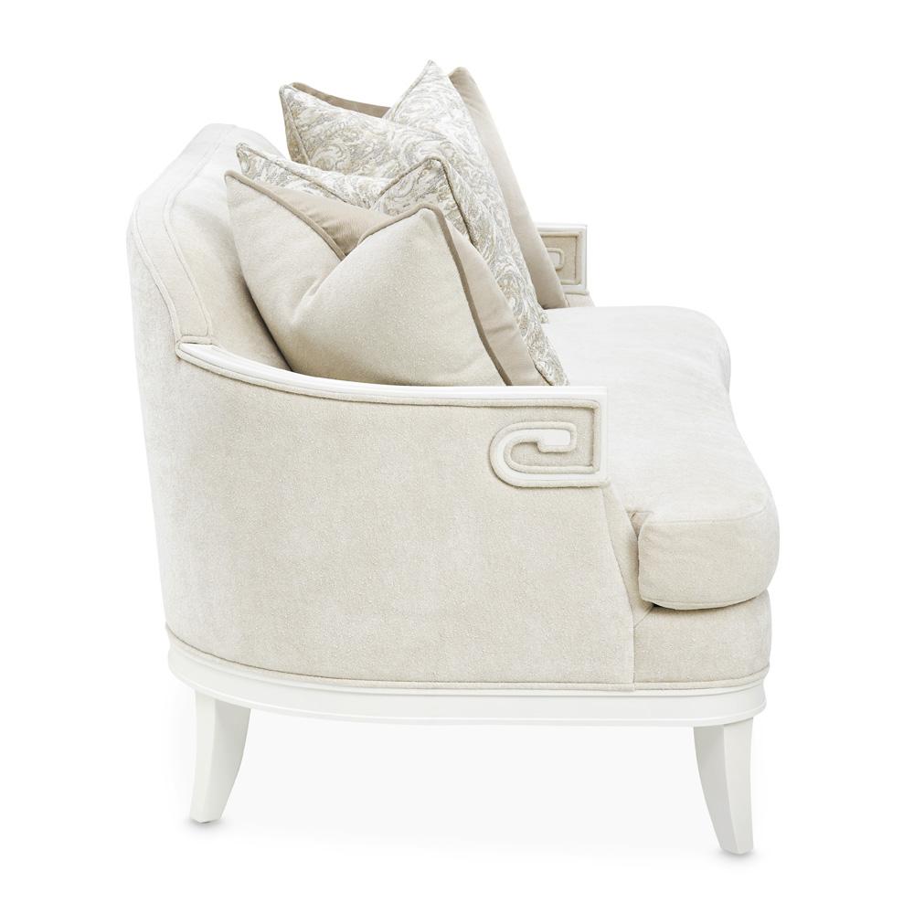 AICO by Michael Amini - La Marisia Chenille Loveseat - Tranquil/Creamy Pearl - 9089825-TRQUL-124 veiw 5