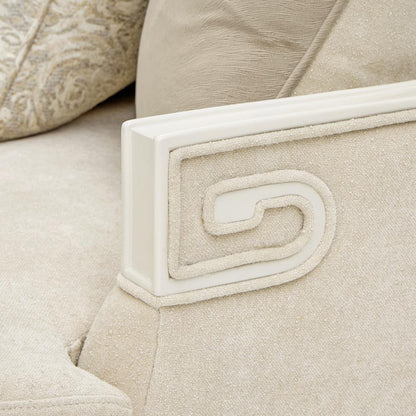 AICO by Michael Amini - La Marisia Chenille Loveseat - Tranquil/Creamy Pearl - 9089825-TRQUL-124 veiw 11