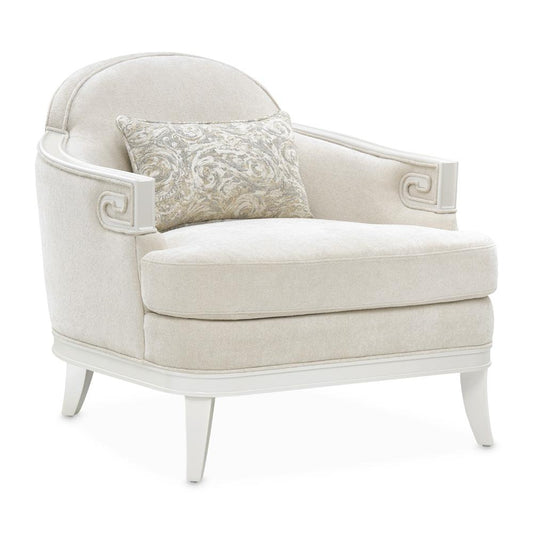AICO by Michael Amini - La Marisia Chenille Matching Chair - Tranquil/Creamy Pearl - 9089835-TRQUL-124 veiw 2