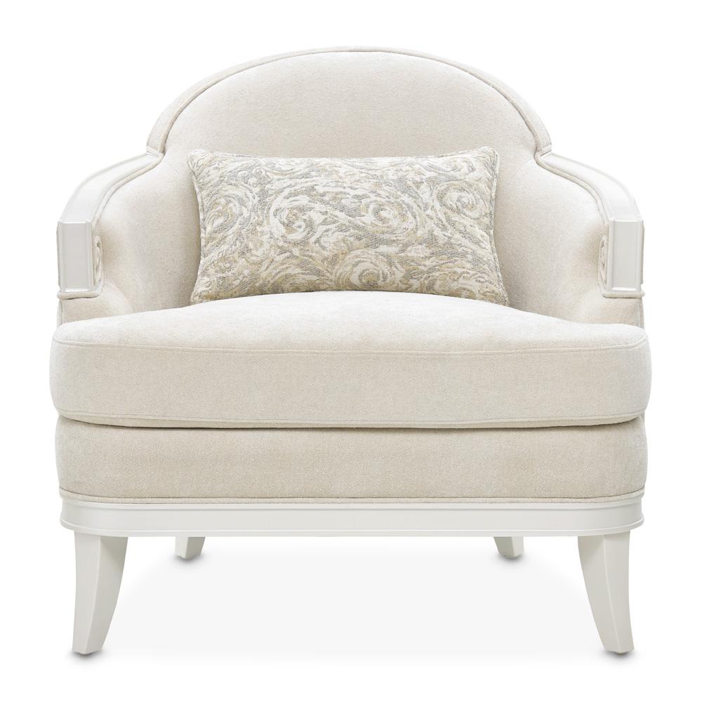 AICO by Michael Amini - La Marisia Chenille Matching Chair - Tranquil/Creamy Pearl - 9089835-TRQUL-124 veiw 3