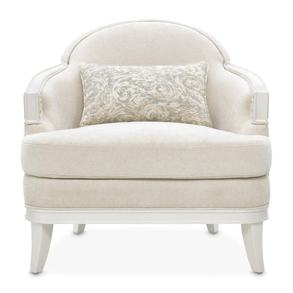 AICO by Michael Amini - La Marisia Chenille Matching Chair - Tranquil/Creamy Pearl - 9089835-TRQUL-124 veiw 3