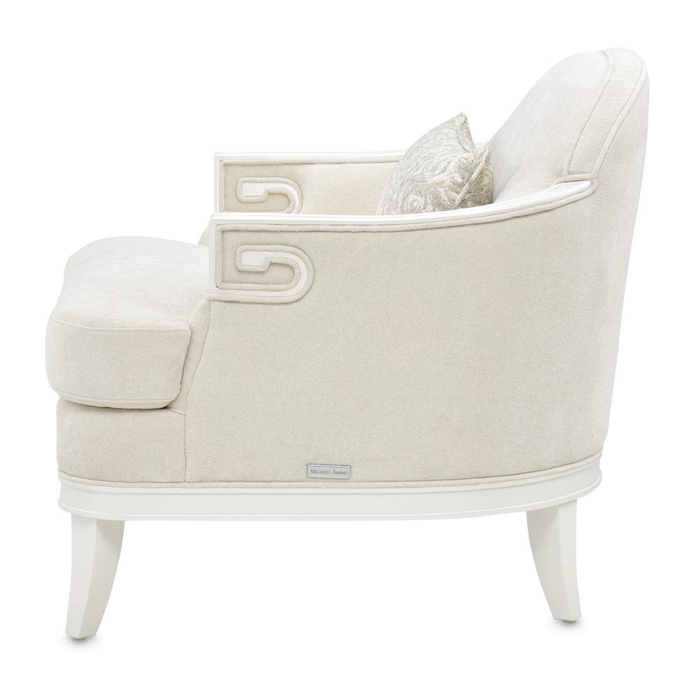AICO by Michael Amini - La Marisia Chenille Matching Chair - Tranquil/Creamy Pearl - 9089835-TRQUL-124 veiw 9