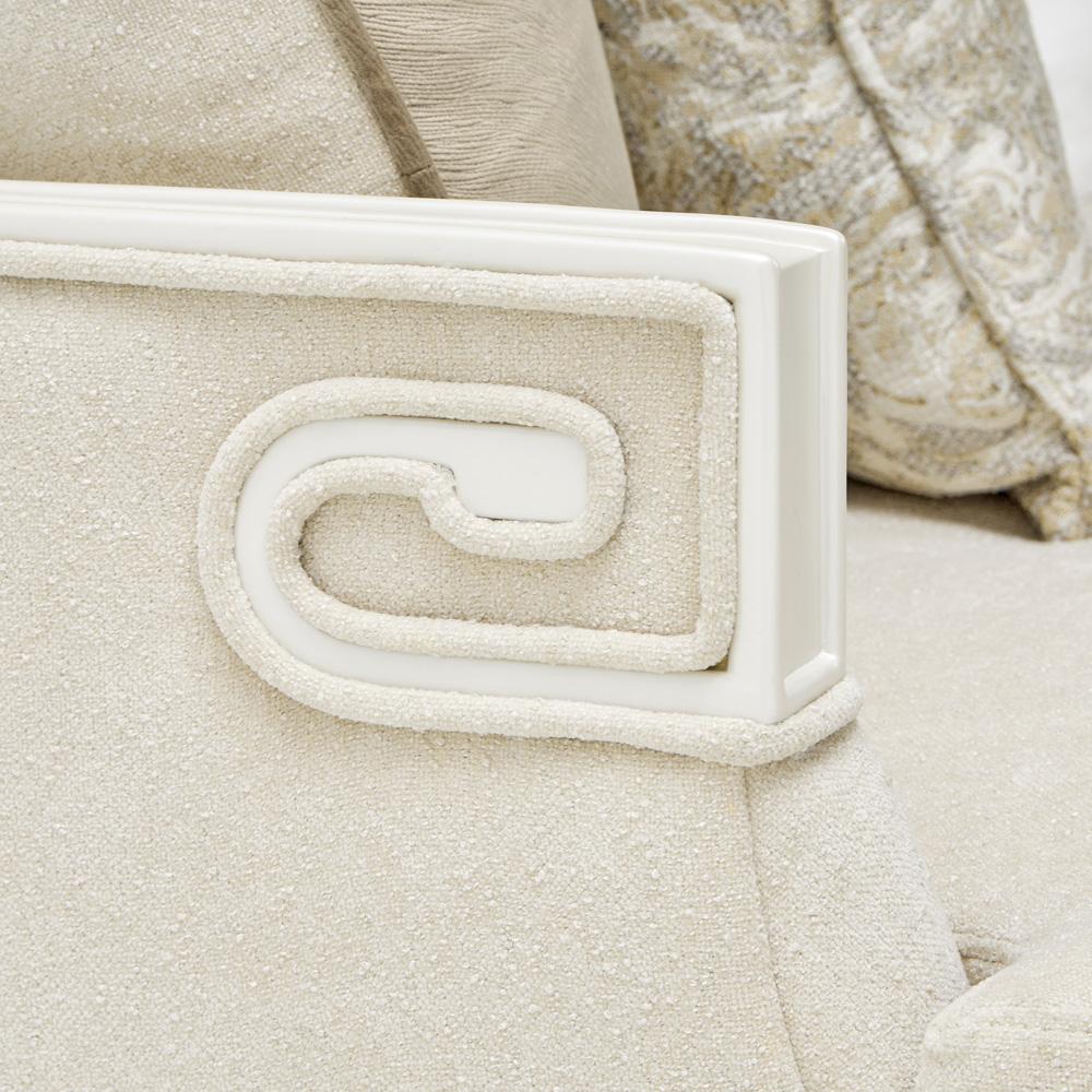 AICO by Michael Amini - La Marisia Chenille Sofa - Tranquil/Creamy Pearl - 9089815-TRQUL-124 veiw 12