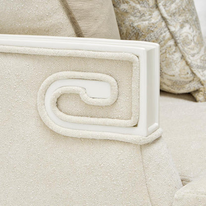 AICO by Michael Amini - La Marisia Chenille Sofa - Tranquil/Creamy Pearl - 9089815-TRQUL-124 veiw 12