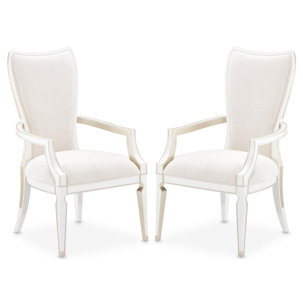 AICO by Michael Amini - La Marisia Dining Arm Chair, Set of 2 - Tranquil/Creamy Pearl - 9089004-112 veiw 1