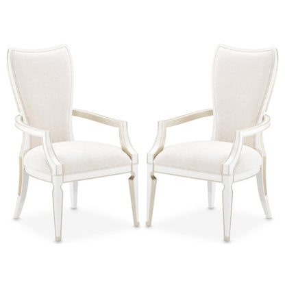 AICO by Michael Amini - La Marisia Dining Arm Chair, Set of 2 - Tranquil/Creamy Pearl - 9089004-112 veiw 1