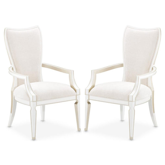 AICO by Michael Amini - La Marisia Dining Arm Chair, Set of 2 - Tranquil/Creamy Pearl - 9089004-112 veiw 1