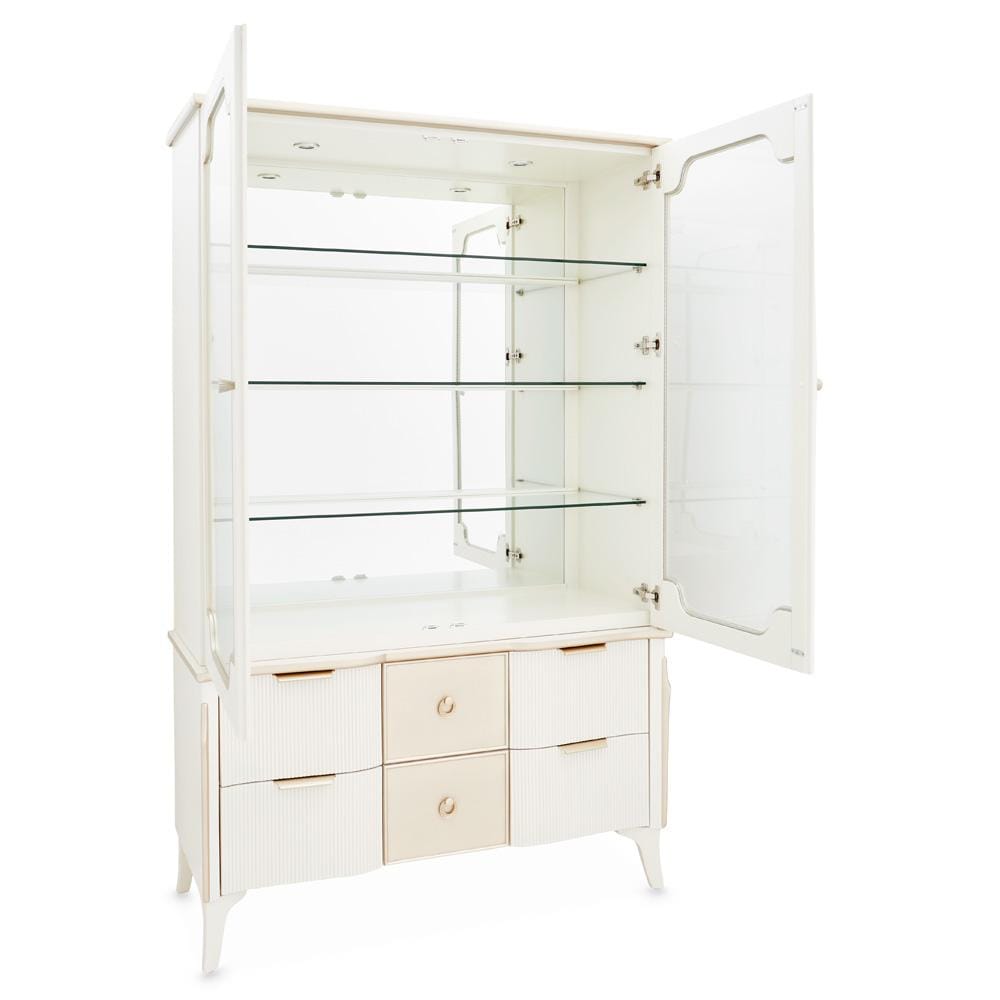 AICO by Michael Amini - La Marisia Display Cabinet - Creamy Pearl - 9089209-112 veiw 4