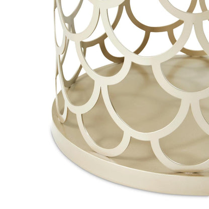 AICO by Michael Amini - La Marisia Marble Chairside Table - Creamy Pearl/Champagne - 9089225-112 veiw 6
