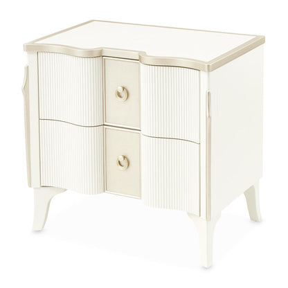 AICO by Michael Amini - La Marisia Nightstand - Creamy Pearl - 9089040-112 veiw 1