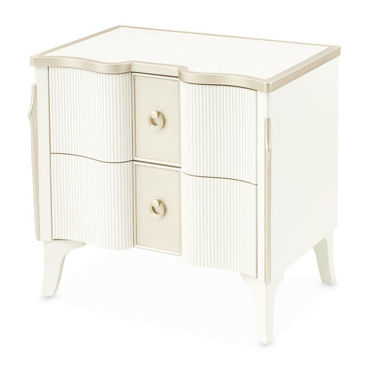 AICO by Michael Amini - La Marisia Nightstand - Creamy Pearl - 9089040-112 veiw 1