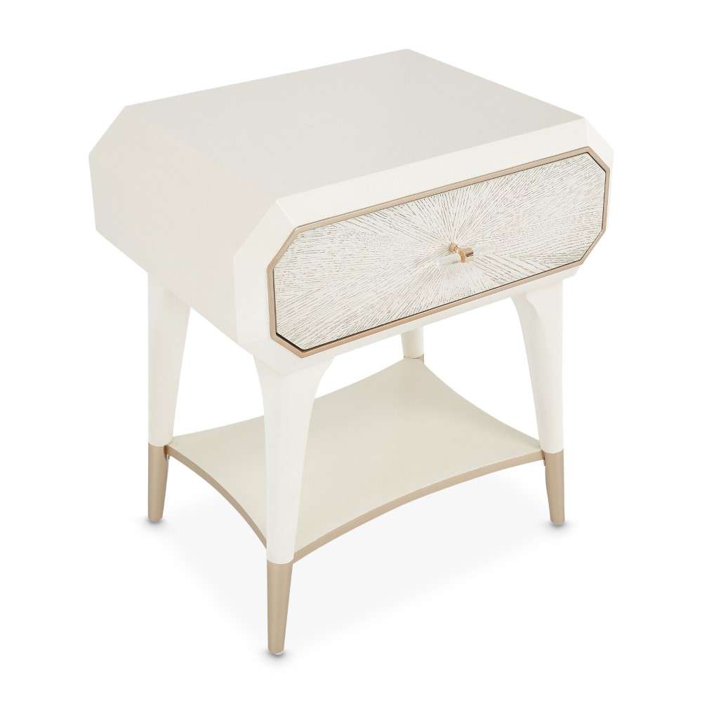 AICO by Michael Amini - La Rachelle 1-Drawer Nightstand - Champagne - 9034040-136 veiw 4