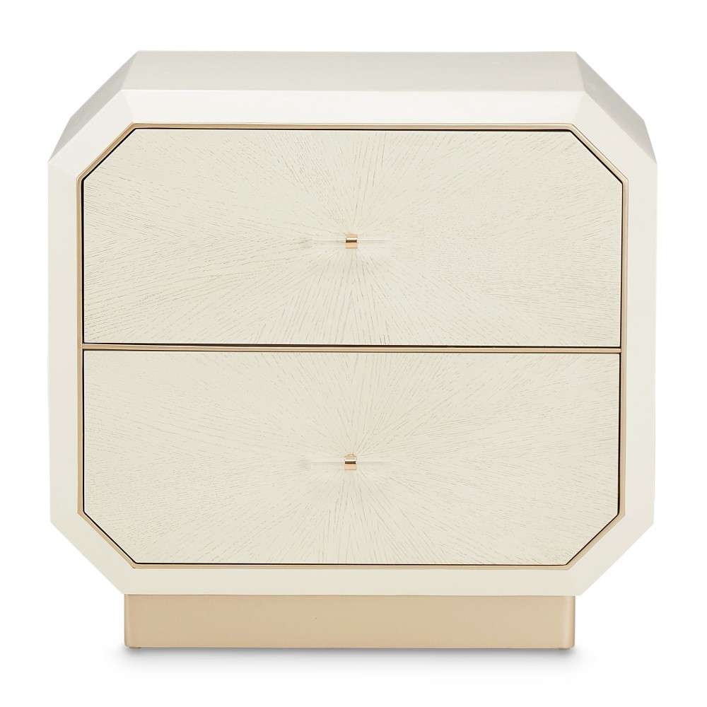 AICO by Michael Amini - La Rachelle 2-Drawer Nightstand - Champagne - 9034042-136 veiw 2