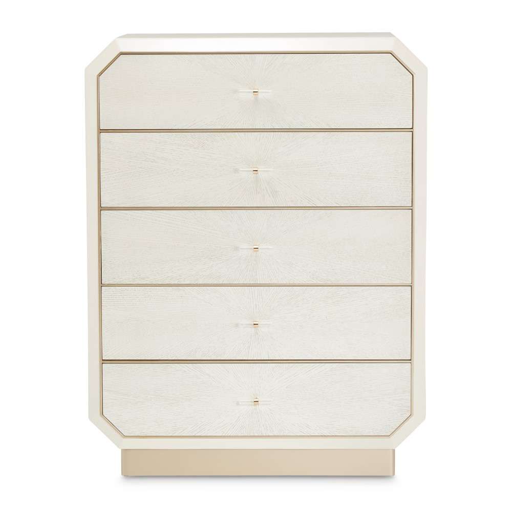 AICO by Michael Amini - La Rachelle 5-Drawer Chest - Champagne - 9034070SA-136 veiw 2