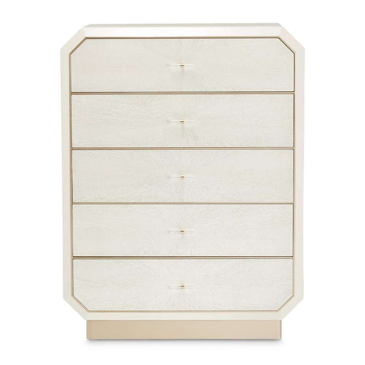 AICO by Michael Amini - La Rachelle 5-Drawer Chest - Champagne - 9034070SA-136 veiw 2