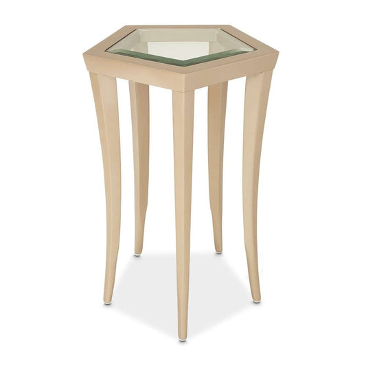 AICO by Michael Amini - La Rachelle Chairside Table - Champagne - 9034225-136 veiw 1