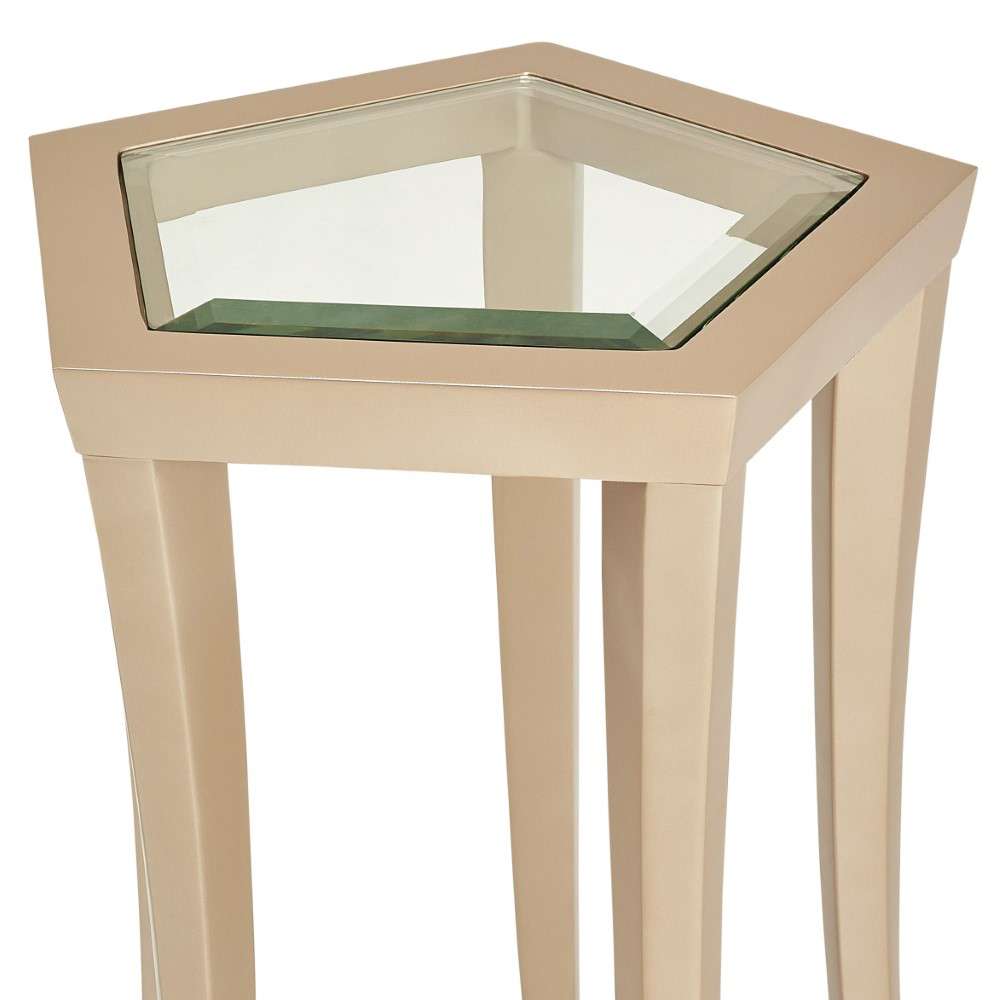 AICO by Michael Amini - La Rachelle Chairside Table - Champagne - 9034225-136 veiw 4