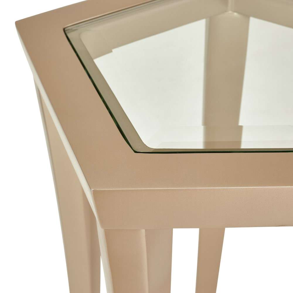AICO by Michael Amini - La Rachelle Chairside Table - Champagne - 9034225-136 veiw 5