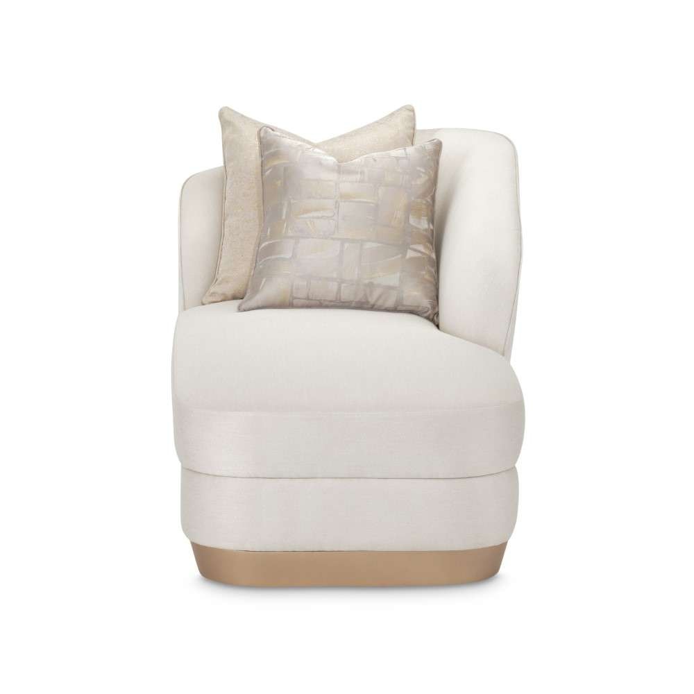 AICO by Michael Amini - La Rachelle Chaise - Icicle/Champagne - 9034842-ICICL-136 veiw 2
