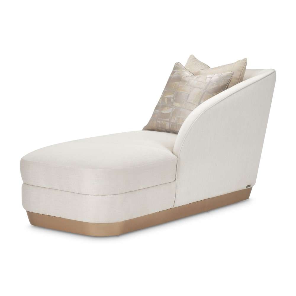 AICO by Michael Amini - La Rachelle Chaise - Icicle/Champagne - 9034842-ICICL-136 veiw 3