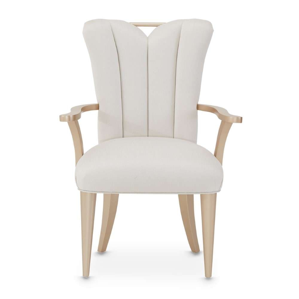 AICO by Michael Amini - La Rachelle Dining Arm Chair (Set of 2) - Icicle/Champagne - 9034004-136 veiw 2
