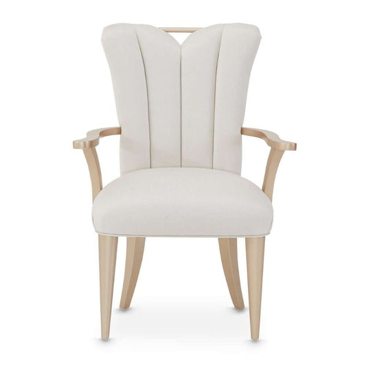 AICO by Michael Amini - La Rachelle Dining Arm Chair (Set of 2) - Icicle/Champagne - 9034004-136 veiw 2