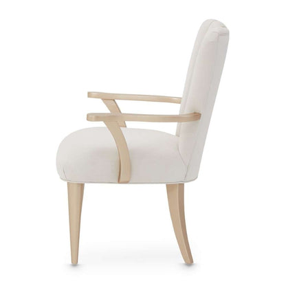 AICO by Michael Amini - La Rachelle Dining Arm Chair (Set of 2) - Icicle/Champagne - 9034004-136 veiw 3