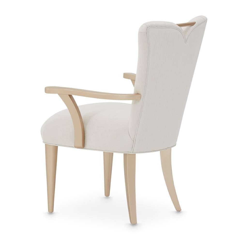 AICO by Michael Amini - La Rachelle Dining Arm Chair (Set of 2) - Icicle/Champagne - 9034004-136 veiw 4