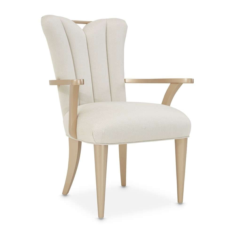 AICO by Michael Amini - La Rachelle Dining Arm Chair (Set of 2) - Icicle/Champagne - 9034004-136 veiw 6