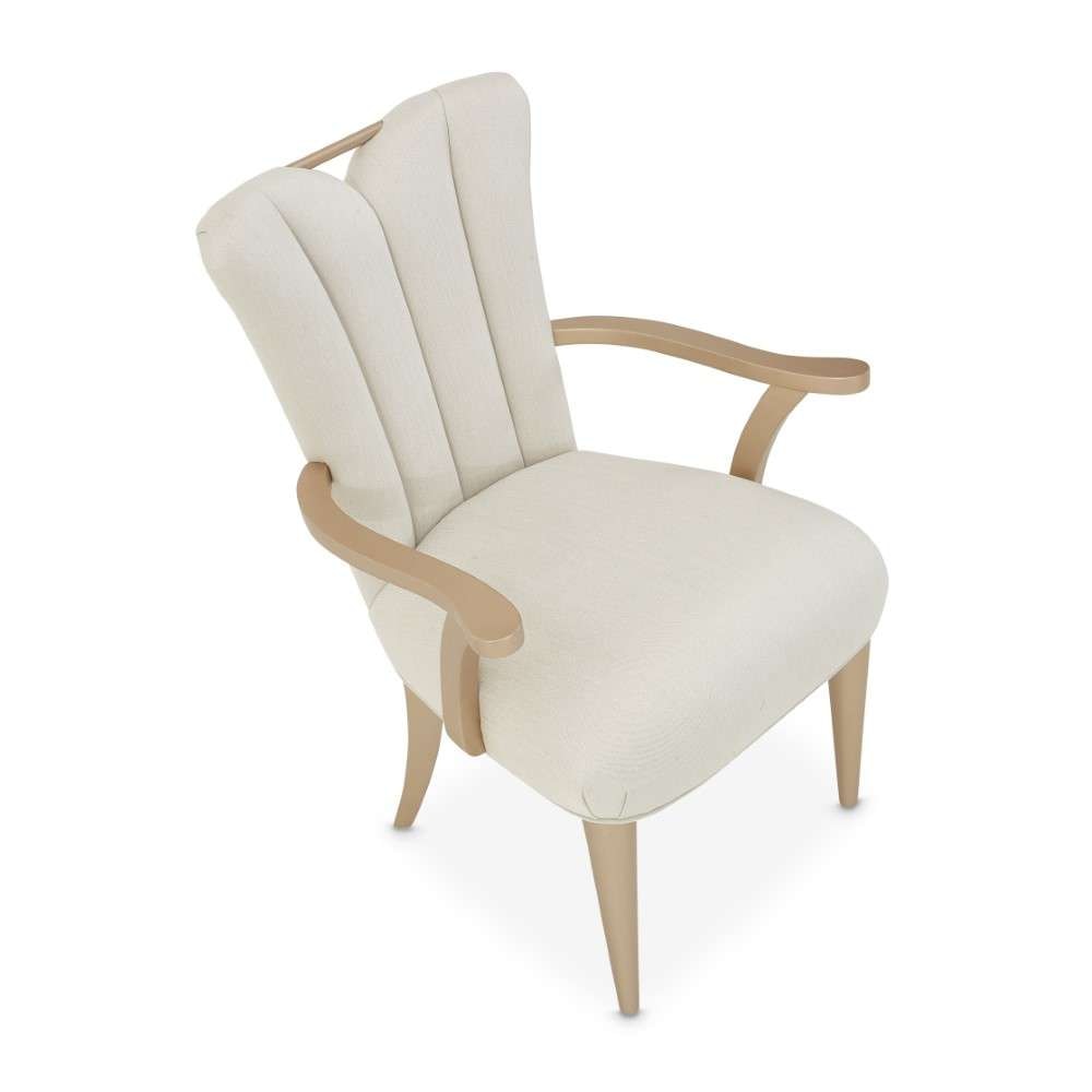 AICO by Michael Amini - La Rachelle Dining Arm Chair (Set of 2) - Icicle/Champagne - 9034004-136 veiw 7