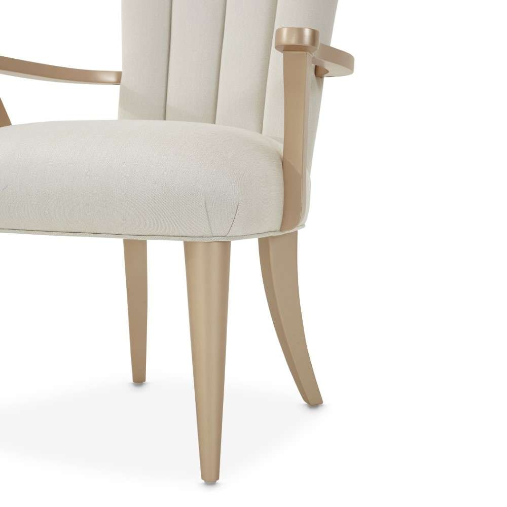 AICO by Michael Amini - La Rachelle Dining Arm Chair (Set of 2) - Icicle/Champagne - 9034004-136 veiw 8