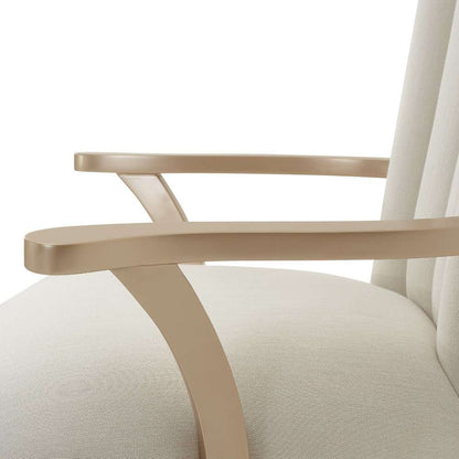 AICO by Michael Amini - La Rachelle Dining Arm Chair (Set of 2) - Icicle/Champagne - 9034004-136 veiw 9