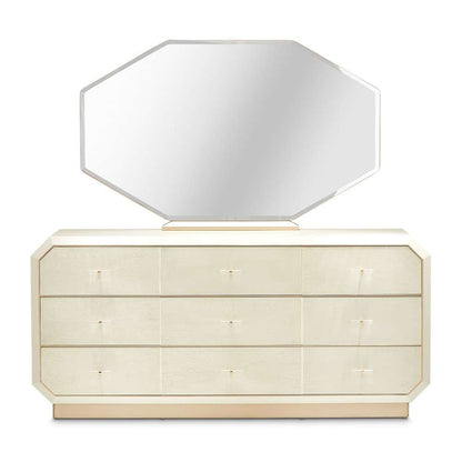 AICO by Michael Amini - La Rachelle Dresser and Mirror Set - Champagne - 9034050SA-260-136 veiw 2