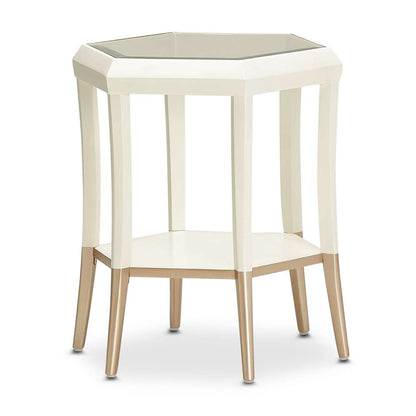 AICO by Michael Amini - La Rachelle Hexagon Accent Table - Champagne - 9034222-136 veiw 1