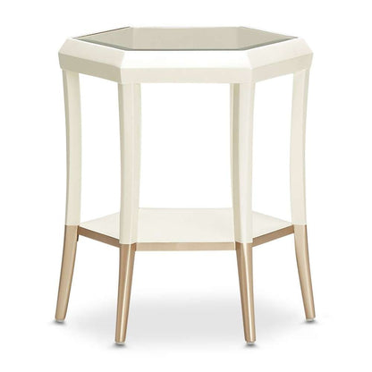 AICO by Michael Amini - La Rachelle Hexagon Accent Table - Champagne - 9034222-136 veiw 2