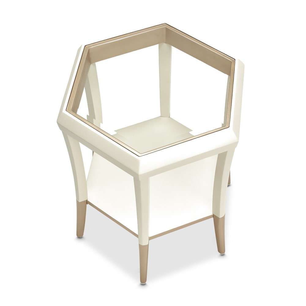 AICO by Michael Amini - La Rachelle Hexagon Accent Table - Champagne - 9034222-136 veiw 5