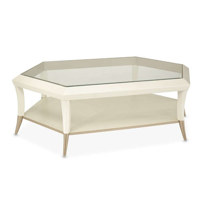 AICO by Michael Amini - La Rachelle Hexagon Cocktail Table - Champagne - 9034201-136 veiw 1