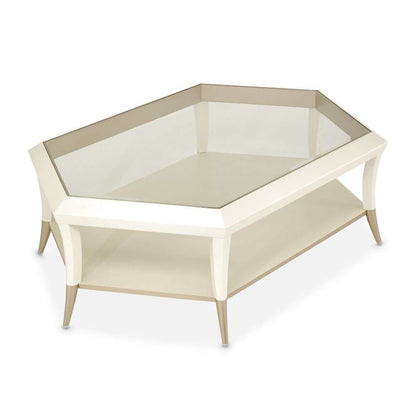 AICO by Michael Amini - La Rachelle Hexagon Cocktail Table - Champagne - 9034201-136 veiw 3