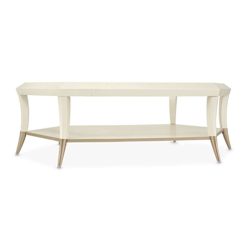 AICO by Michael Amini - La Rachelle Hexagon Cocktail Table - Champagne - 9034201-136 veiw 4