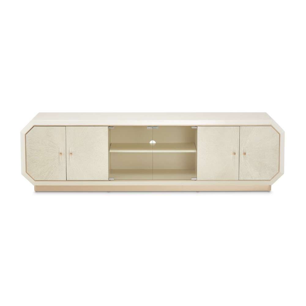 AICO by Michael Amini - La Rachelle Media Cabinet - Champagne - 9034081-136 veiw 2