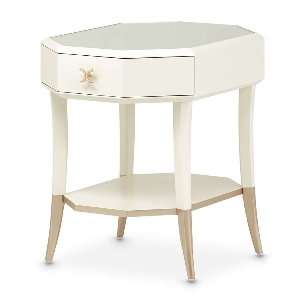 AICO by Michael Amini - La Rachelle Octagonal End Table - Champagne - 9034202-136 veiw 1