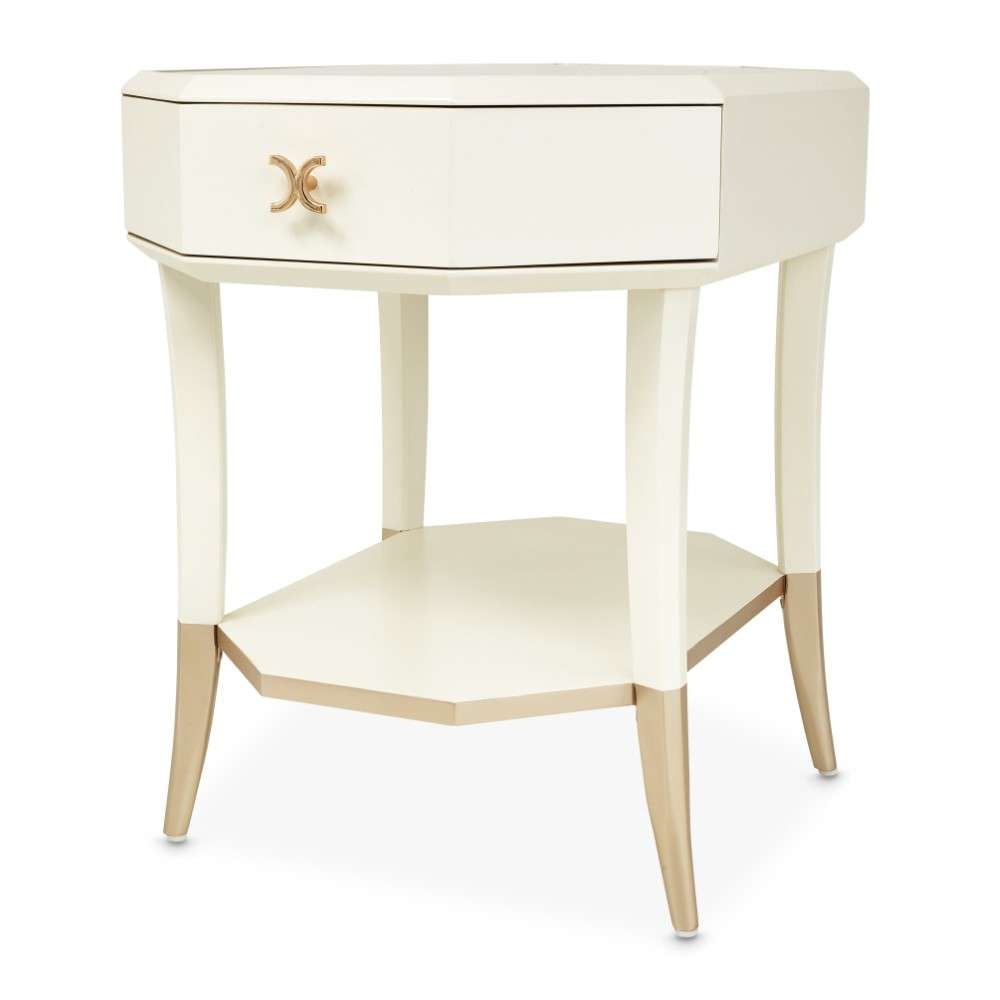 AICO by Michael Amini - La Rachelle Octagonal End Table - Champagne - 9034202-136 veiw 8