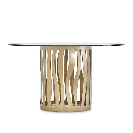 AICO by Michael Amini - La Rachelle Round Dining Table - Chardonnay - 9034001RND-136 veiw 1