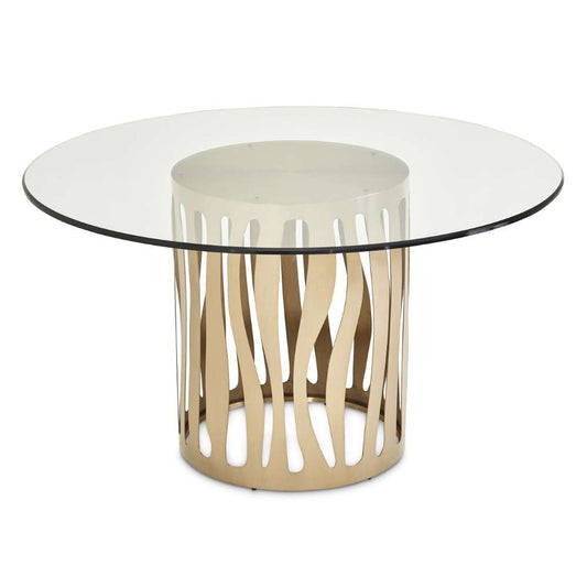 AICO by Michael Amini - La Rachelle Round Dining Table - Chardonnay - 9034001RND-136 veiw 2