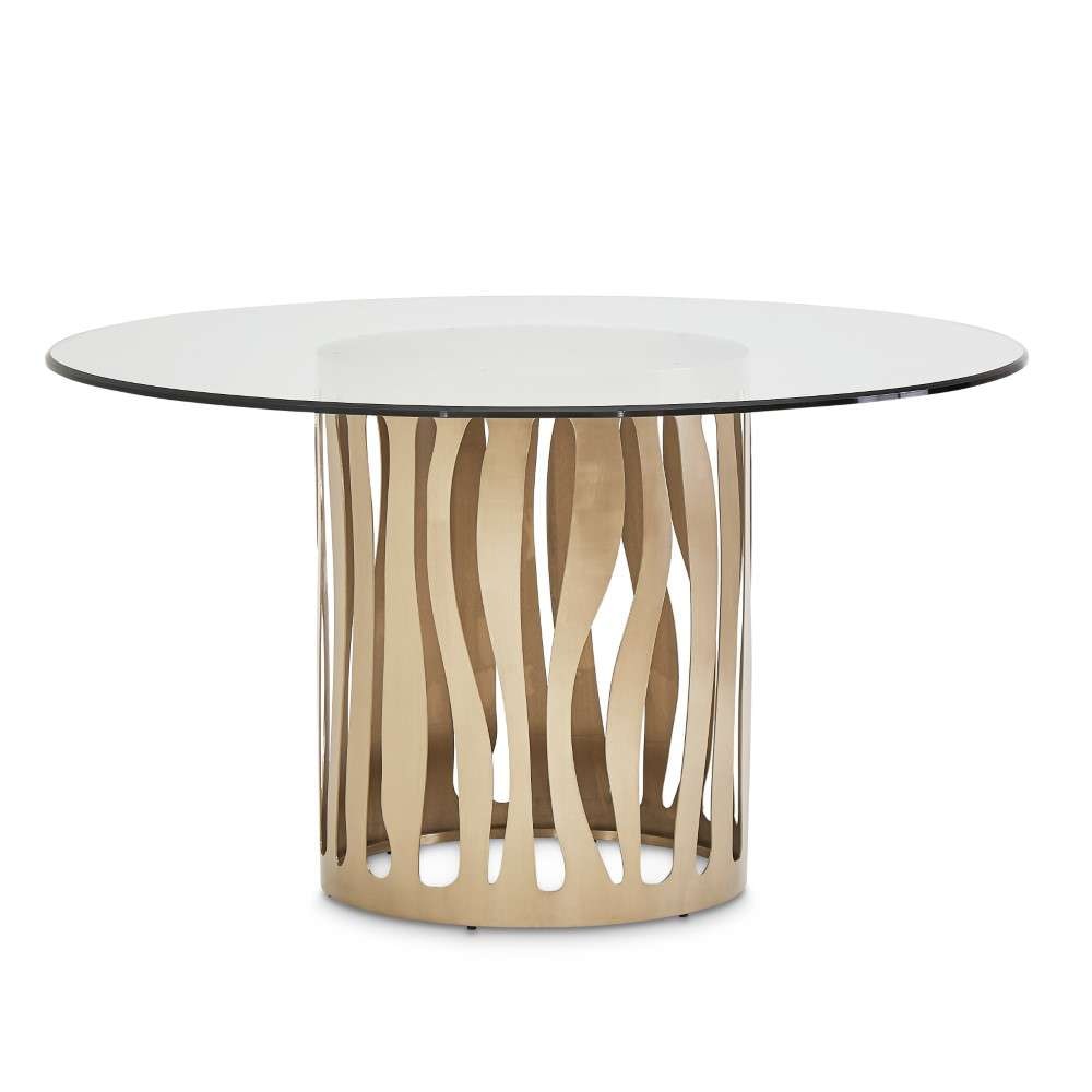 AICO by Michael Amini - La Rachelle Round Dining Table - Chardonnay - 9034001RND-136 veiw 3