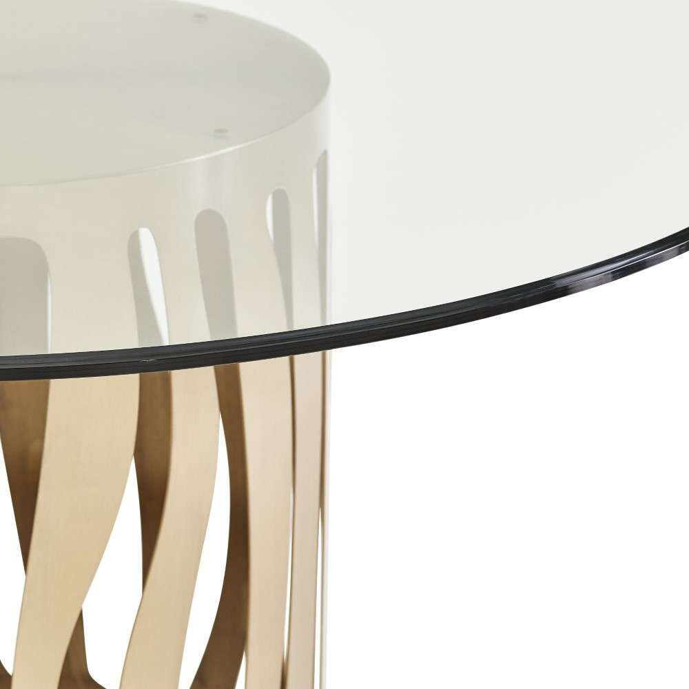 AICO by Michael Amini - La Rachelle Round Dining Table - Chardonnay - 9034001RND-136 veiw 6