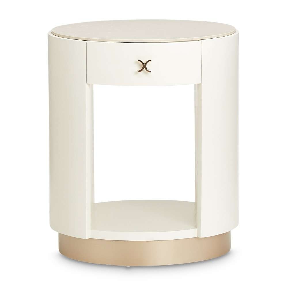 AICO by Michael Amini - La Rachelle Round End Table - Champagne - 9034224-136 veiw 2