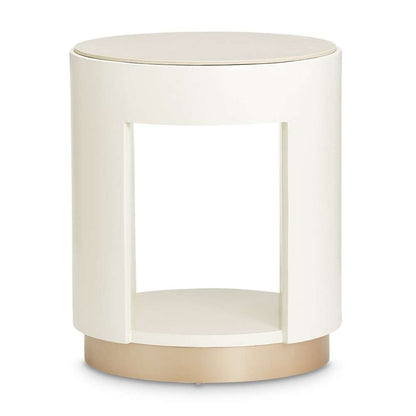 AICO by Michael Amini - La Rachelle Round End Table - Champagne - 9034224-136 veiw 4