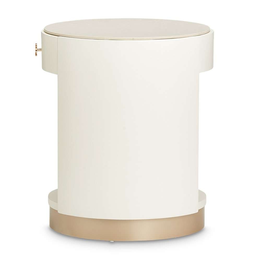 AICO by Michael Amini - La Rachelle Round End Table - Champagne - 9034224-136 veiw 5